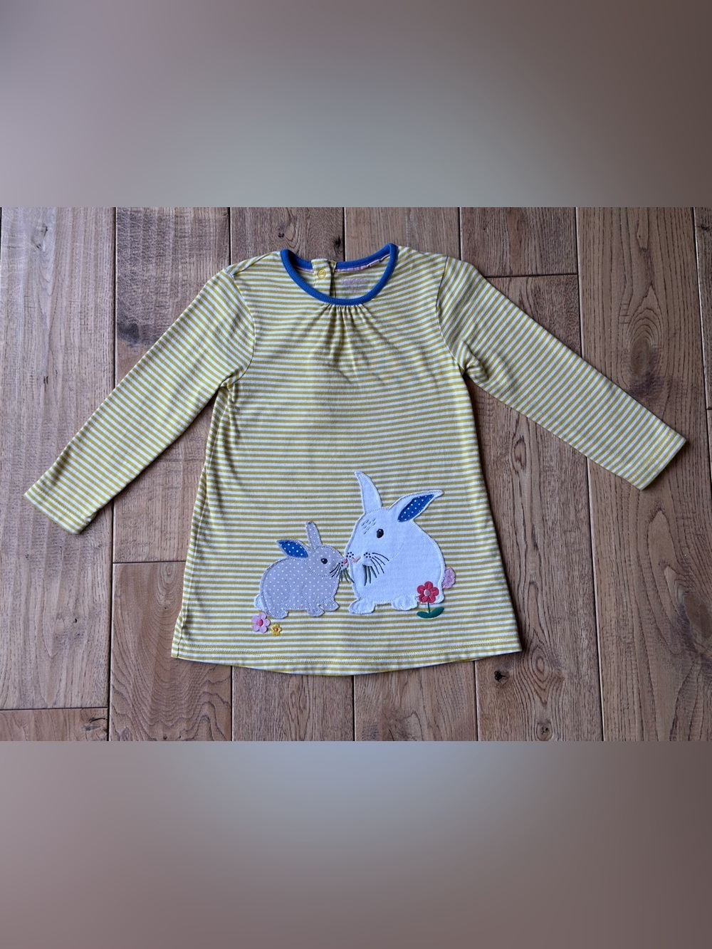 Baby Boden Striped Bunny Appliqué Dress size 18-24 Months